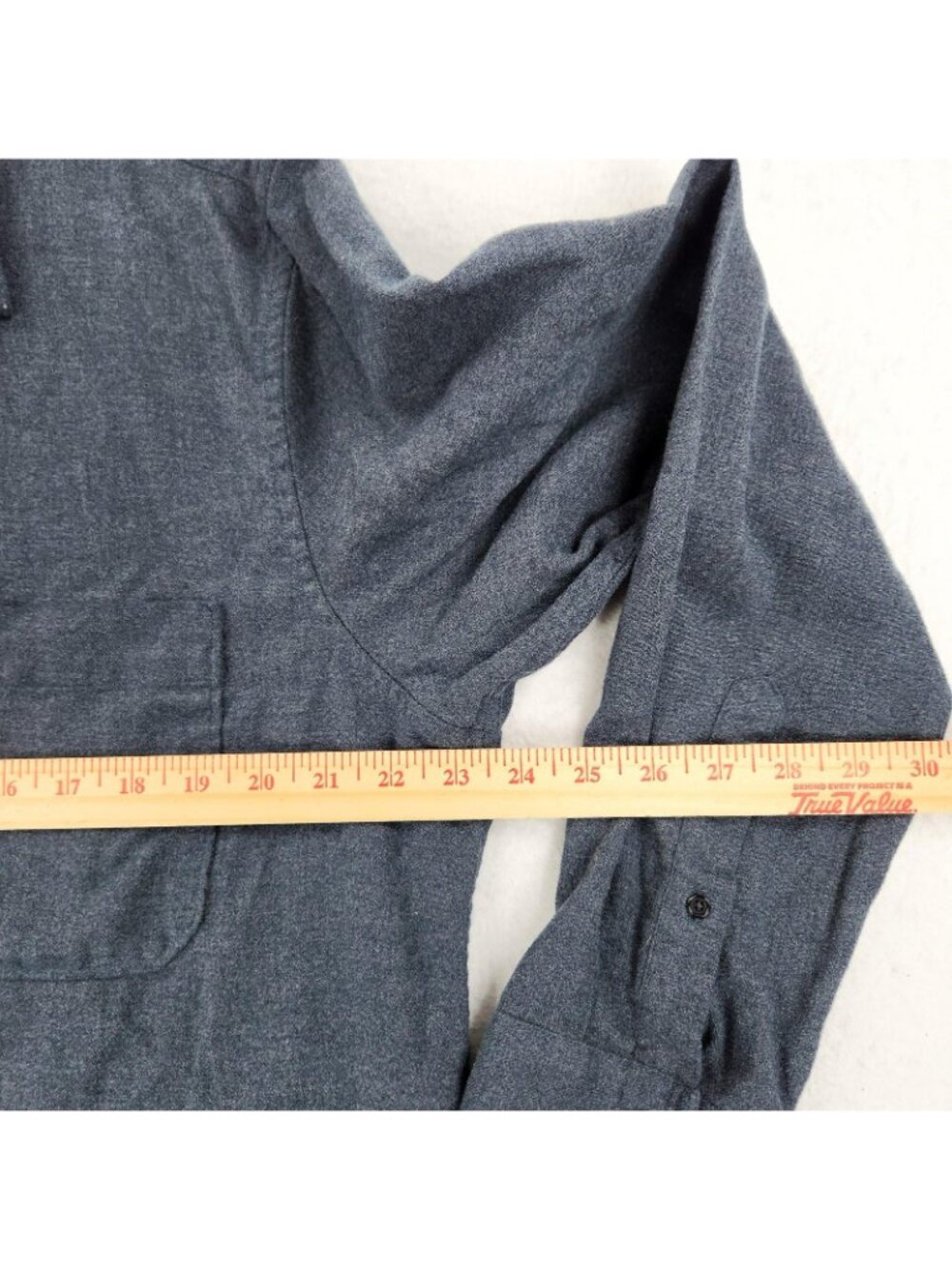 Banana Republic Shirt Mens XL Blue Flannel Button Front Long Sleeve Pockets - Picture 3 of 10